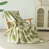 红蜻蜓云丝绒盖毯-杏运倾绕HQT-TZ7105  150*200cm