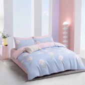 水星家纺氧棉时光茶氨酸全棉抗菌四件套200*230cm