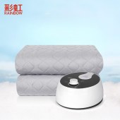 彩虹驱潮保暖除螨磨毛面料双人恒温水暖毯2*1.8米 C191
