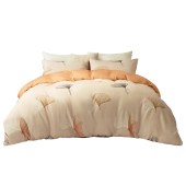 水星家纺牛奶绒四件套DH三生有杏200cmx230cm