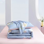 水星家纺氧棉时光茶氨酸全棉抗菌四件套200*230cm