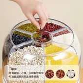 苏泊尔6L旋转六分格收纳杂粮桶KGF24AG10