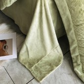 红秀世纺防静电德绒四件套复古绿HX2308-T001