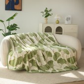 红蜻蜓云丝绒盖毯-杏运倾绕HQT-TZ7105  150*200cm