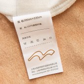 水星家纺牛奶绒四件套DH三生有杏200cmx230cm