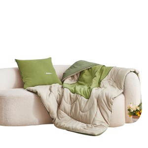 天琴不染砂洗提花抱枕被-只此绿TQ-J69（45x45cm）