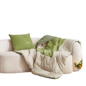 天琴不染砂洗提花抱枕被-只此绿TQ-J69（45x45cm）