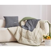 天琴不染砂洗提花抱枕被-牛仔蓝TQ-J70