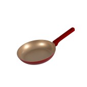 帝伯朗零氟盈月煎锅24cm（外红内金）DBL-YYJ05