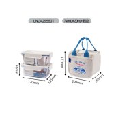 乐扣乐扣玻璃饭盒两件套（保鲜盒+便当包）白色LNG429S601