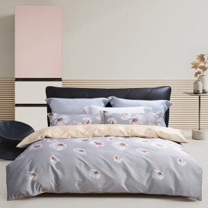 水星家纺全棉抗菌四件套——花意悠扬 123006