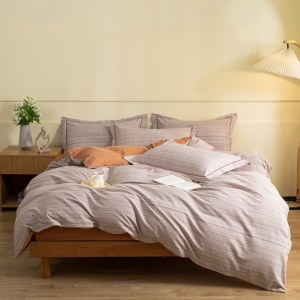 无印良品全棉磨毛四件套格彩丽景MJ-TJ23-78（200*230cm）