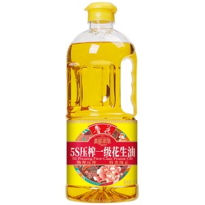 鲁花香味家族系列5S压榨一级花生油1L