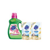 超能香氛洗衣液1kg+超能洁净柔护洗衣液500g*2袋