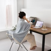 无印良品雪花绒旅行毯MJ-TZ24-01（100*120cm)