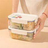 乐扣乐扣玻璃饭盒两件套（保鲜盒+便当包）白色LNG429S601