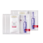 欧莱雅复颜玻尿酸水光充盈导入安瓶鲜注玻色因面膜33g*5片*2盒