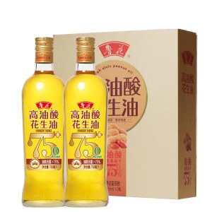 鲁花高油酸花生油750ml*2简装