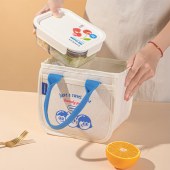 乐扣乐扣玻璃饭盒两件套（保鲜盒+便当包）白色LNG429S601