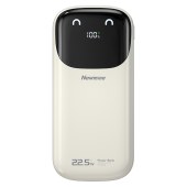 纽曼20000毫安大容量22.5W自带线快充移动电源充电宝AL31奶茶色