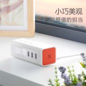 公牛抗电涌魔方插座TQU006+床头小闹钟USB插座GNV-TQU152