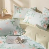 多喜爱（Dohia）100%棉（全棉）纱布材料简约四件套碧叶曲203*229cm