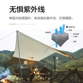 牧高笛六角天幕俊庭升级版NX20661025橄榄绿