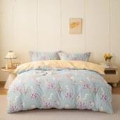 多喜爱（Dohia）100%棉（全棉）纱布材料简约四件套栖兰香203*229cm