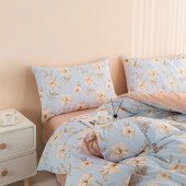 多喜爱（Dohia）100%棉（全棉）纱布材料四件套香溢满庭203*229cm