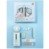 得力（deli）全自动电动文具礼盒6件套装（蓝色）