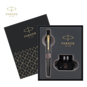 派克威雅XL经典黑金夹墨水笔+小墨水礼盒套装