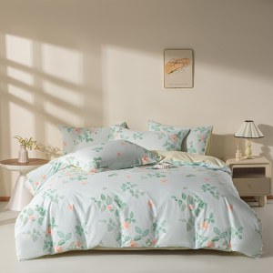 多喜爱（Dohia）100%棉（全棉）纱布材料简约四件套碧叶曲203*229cm