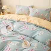 多喜爱（Dohia）100%棉（全棉）纱布材料简约四件套栖兰香203*229cm