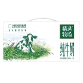 蒙牛精选牧场纯牛奶全脂灭菌乳利乐苗条装250ml×12包