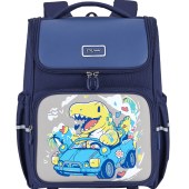 卡拉羊减负护脊超轻大嘴书包1-4年级TX2201（藏青）