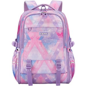 卡拉羊大容量超轻机能双肩包TX5113初高中生（紫色）