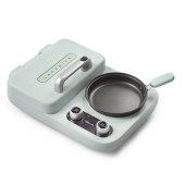 小熊（Bear）多士炉双盘定时多功能四合一早餐机【可拆更换】双烤盘+煎盘+煮锅DSL-C10M1