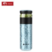 特美刻内外纯钛茶水分离杯TW60182Ti蓝色