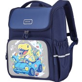 卡拉羊减负护脊超轻大嘴书包1-4年级TX2201（藏青）