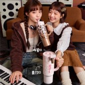 GOOM柚见系列保温杯1050ml白色豹纹