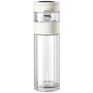 物生物茗香智能泡茶玻璃杯330ML茉莉奶白JV012443
