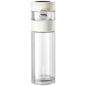 物生物茗香智能泡茶玻璃杯330ML茉莉奶白JV012443