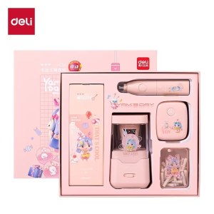 得力（deli）电动文具套装VG10(粉色)1盒