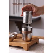 JLEEIP追璞260mL逸闲钛茶具套装JP-TT501