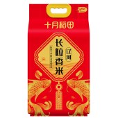十月稻田辽河长粒香东北大米5kg