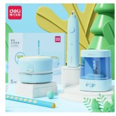 得力（deli）33303A电动文具套装（蓝色）1盒