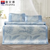 富安娜冰丝提花凉席/夏威夷/蓝/180*200cm/150D