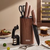 OOU咖啡熊抗菌系列刀具6件套DJ0025