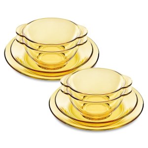 康宁琥珀色餐具8件套OV-JL-8B/YD