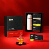 小罐茶漫享时光茶叶礼盒195g（含保温杯普洱茶寿眉拼装茶饼）
